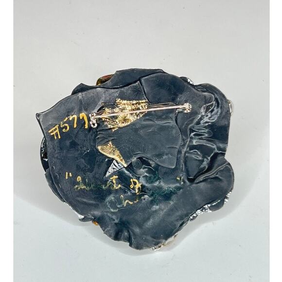 VINTAGE Cowboy Western HANDMADE Silver Brooch Pin #577 "Heart of a Champion" - Picture 8 of 9